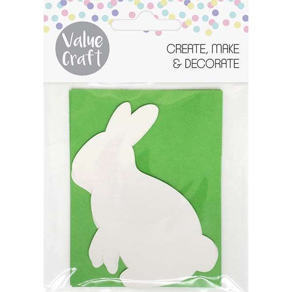 White Smoke Easter Bunny Easter Cards with Envelopes, 5pk Easter