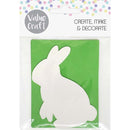 White Smoke Easter Bunny Easter Cards with Envelopes, 5pk Easter