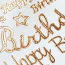 Lavender Stickers Happy Birthday Rose Gold 1Sh Paper Craft