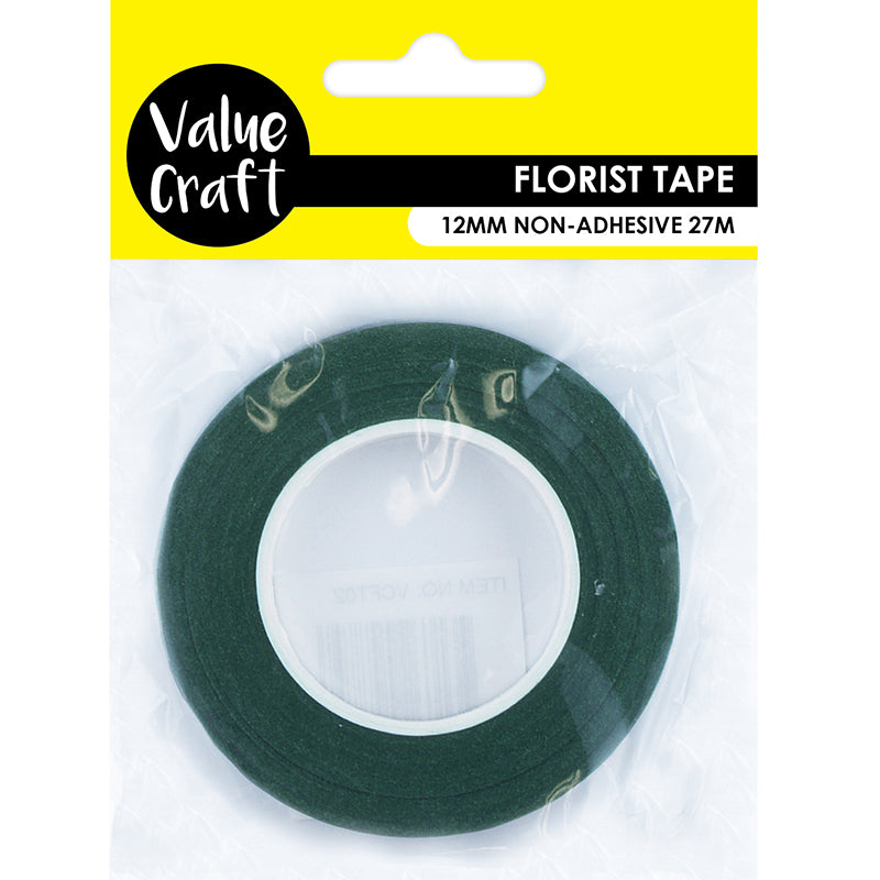 Dark Slate Gray Florist Tape 12Mm Dark Green 27M Craft Basics