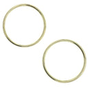 White Smoke Rings 50Mm Metal Gold 2Pc Metal Craft