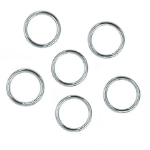 White Smoke Rings 25mm Metal Silver 6Pc Metal Craft