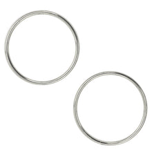 White Smoke Rings 50Mm Metal Silver 2Pc Metal Craft