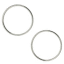White Smoke Rings 50Mm Metal Silver 2Pc Metal Craft