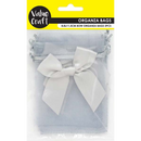 Gray Party Mini Bow Organza Bags, Silver, 8.8x11.5cm, 5pk Party