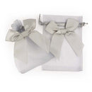 White Smoke Party Mini Bow Organza Bags, Silver, 8.8x11.5cm, 5pk Party