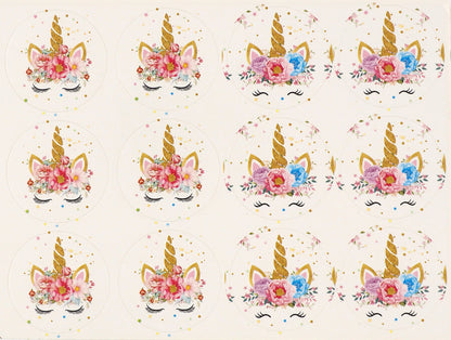 Misty Rose Paper Loot Bags W Stickers Unicorn 8Pcs Paper Craft