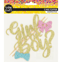 Seashell Cake Topper Glitter Boy Or Girl 1Pc Party