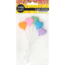 White Smoke Cake Topper 3D Heart Balloons Multi 1Pc Party