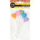 Cake Topper 3D Heart Balloons Multi 1Pc