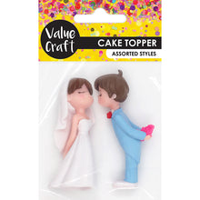 White Smoke Cake Topper 3D Resin Bride And Groom 2Pc Party