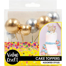 Lavender Cake Topper Balls Metallic Mix 10Pcs Party