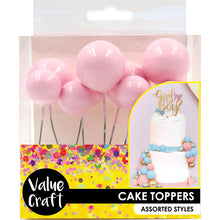 White Smoke Cake Topper Balls Baby Pink 10Pcs Party