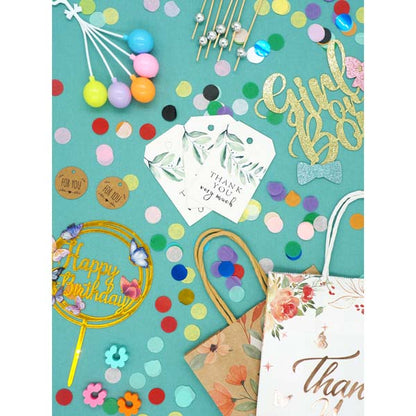 White Smoke Paper Confetti, Assorted Colours, 10g Party