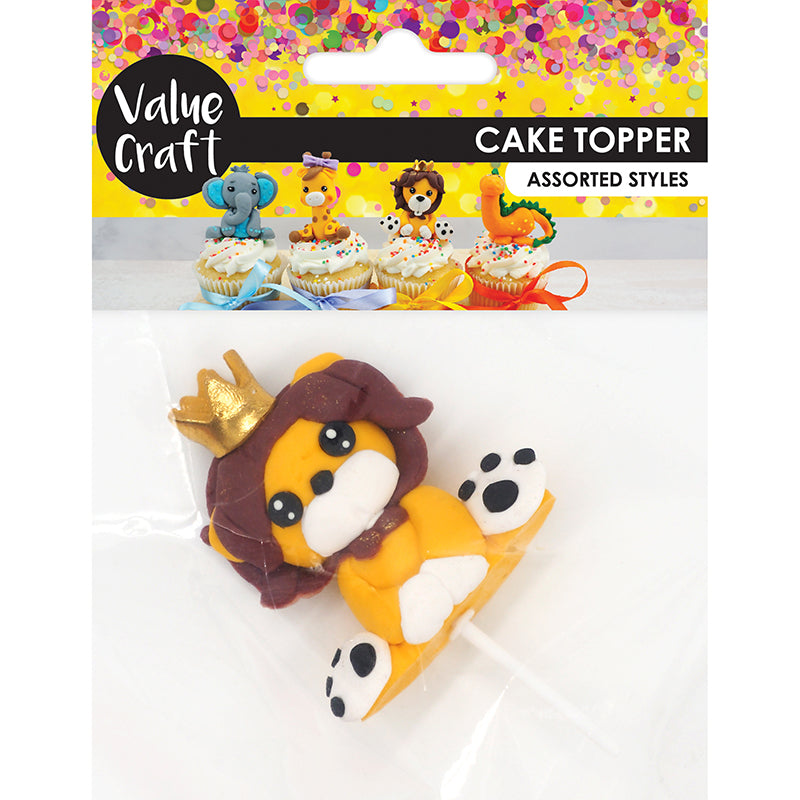 White Smoke Cake Topper Plasticine Lion 1Pc Party