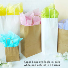 Alice Blue Mini Paper Bags, White, 15x12cm, 4pk Party