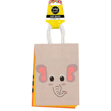 White Smoke Gift Bags 21X15cm Mixed Animals 3Pcs Party