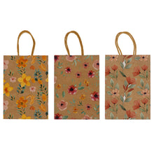 White Smoke Gift Bags 21X15cm Mixed Flowers 3Pcs Party