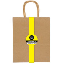 Dark Khaki Paper Bags, Kraft, 26.7x22cm, 3pk Party