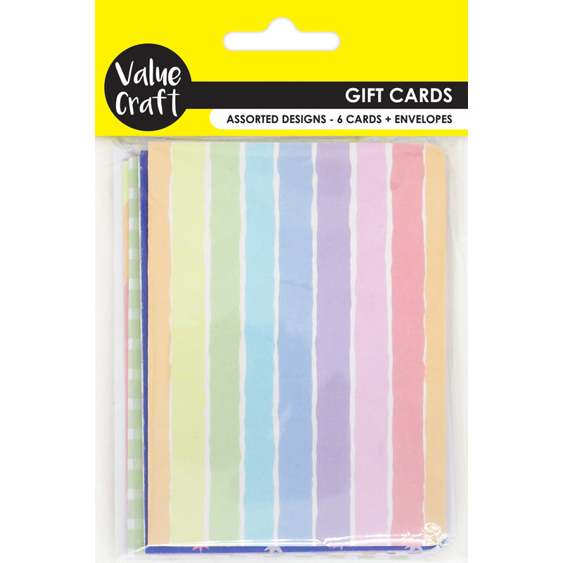 Yellow Card Pack With Envelopes Geometric 6Pc Party