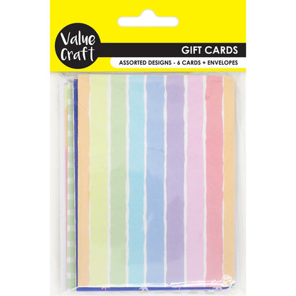 Yellow Card Pack With Envelopes Geometric 6Pc Party