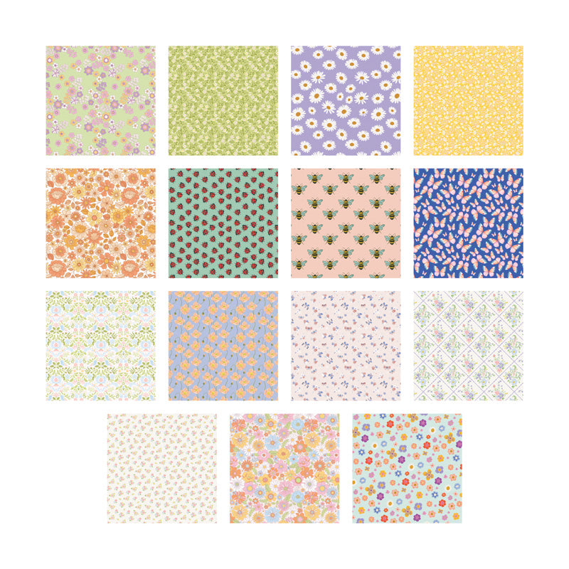 White Smoke Paper Pad 15X15cm Florals 30 Sheets Stencils and Templates