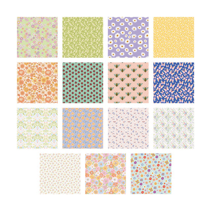 White Smoke Paper Pad 15X15cm Florals 30 Sheets Stencils and Templates
