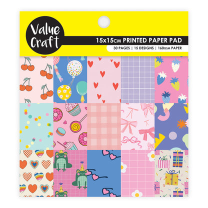 Yellow Paper Pad 15X15cm Party 30 Sheets Stencils and Templates