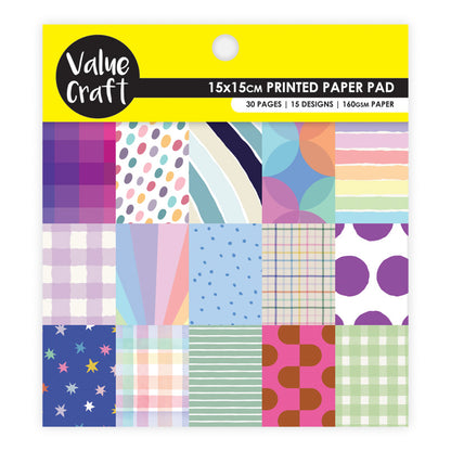 Yellow Paper Pad 15X15cm Geometrics 30 Sheets Stencils and Templates