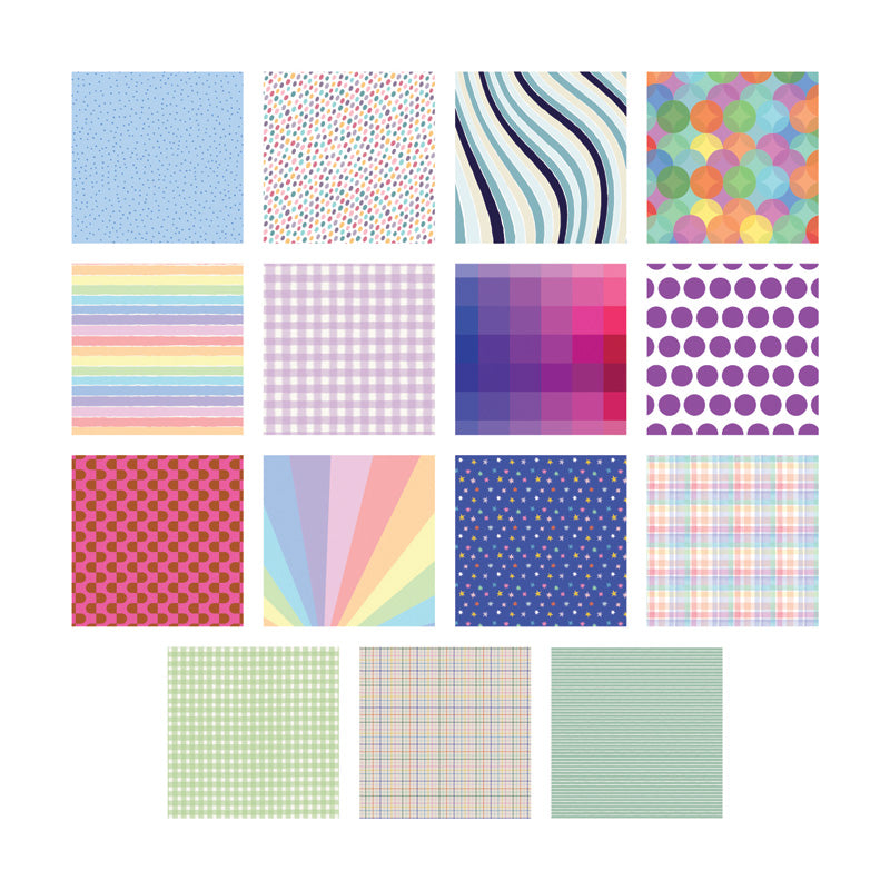 White Smoke Paper Pad 15X15cm Geometrics 30 Sheets Stencils and Templates