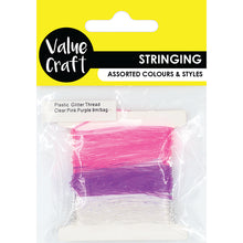 Lavender Craft Plastic Thread Clr-Pnk-Ppl Glit 9M Thread, String & Wire