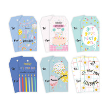 White Smoke Gift Tags Birthday Assorted 6Pc Party