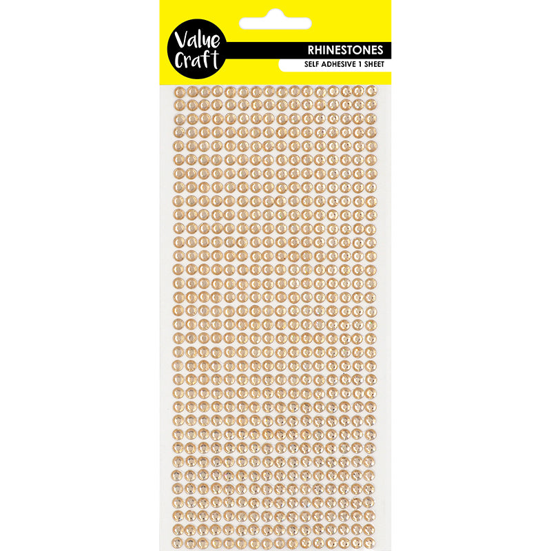 Tan Craft Rhinestone Self Adhesive Gold 540Pcs Charms and Pendants