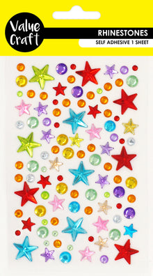 Seashell Craft Rhinestone Stars  Multi 1 Sh Charms and Pendants