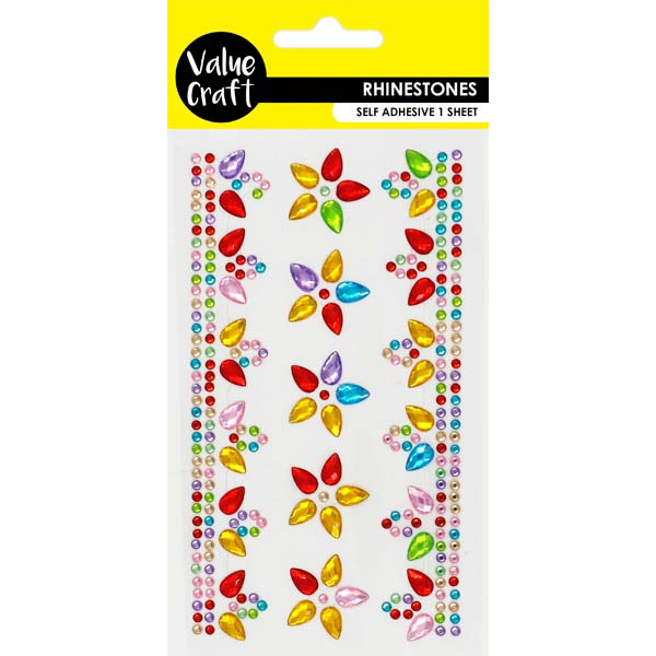 Lavender Adhesive Rhinestones, Large Petals, 1 sheet Charms and Pendants