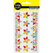 Lavender Adhesive Rhinestones, Large Petals, 1 sheet Charms and Pendants