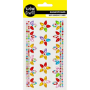 Lavender Adhesive Rhinestones, Large Petals, 1 sheet Charms and Pendants
