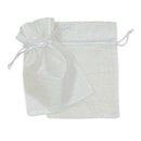 Light Gray Party Iridescent Organza Bags, White, 17x12.5cm, 3pk Party