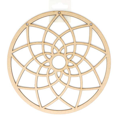 White Smoke Wooden Shapes, Dreamcatcher, 19cm, 1pcs Woodcraft