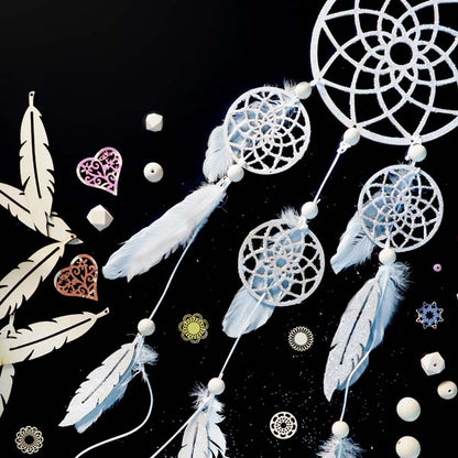 Black Wooden Shapes, Assorted Flowers, 9pcs Woodcraft