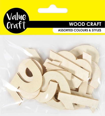 Lavender Wooden Shapes, Assorted Numbers, 20pcs Woodcraft