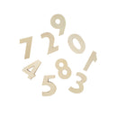 White Smoke Wooden Shapes, Assorted Numbers, 20pcs Woodcraft