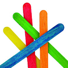 White Smoke Wooden Icy Pole Pop Sticks, Assorted Colours, 11.5cm, 100pcs Kids Craft Basics