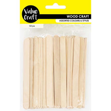 Wheat Wooden Icy Pole Pop Sticks, Natural, 11.5cm, 120pcs Kids Craft Basics