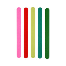 White Smoke XMAS Wooden Icy Pole Pop Sticks, Assorted Colours 11.4cm, 50pcs Xmas