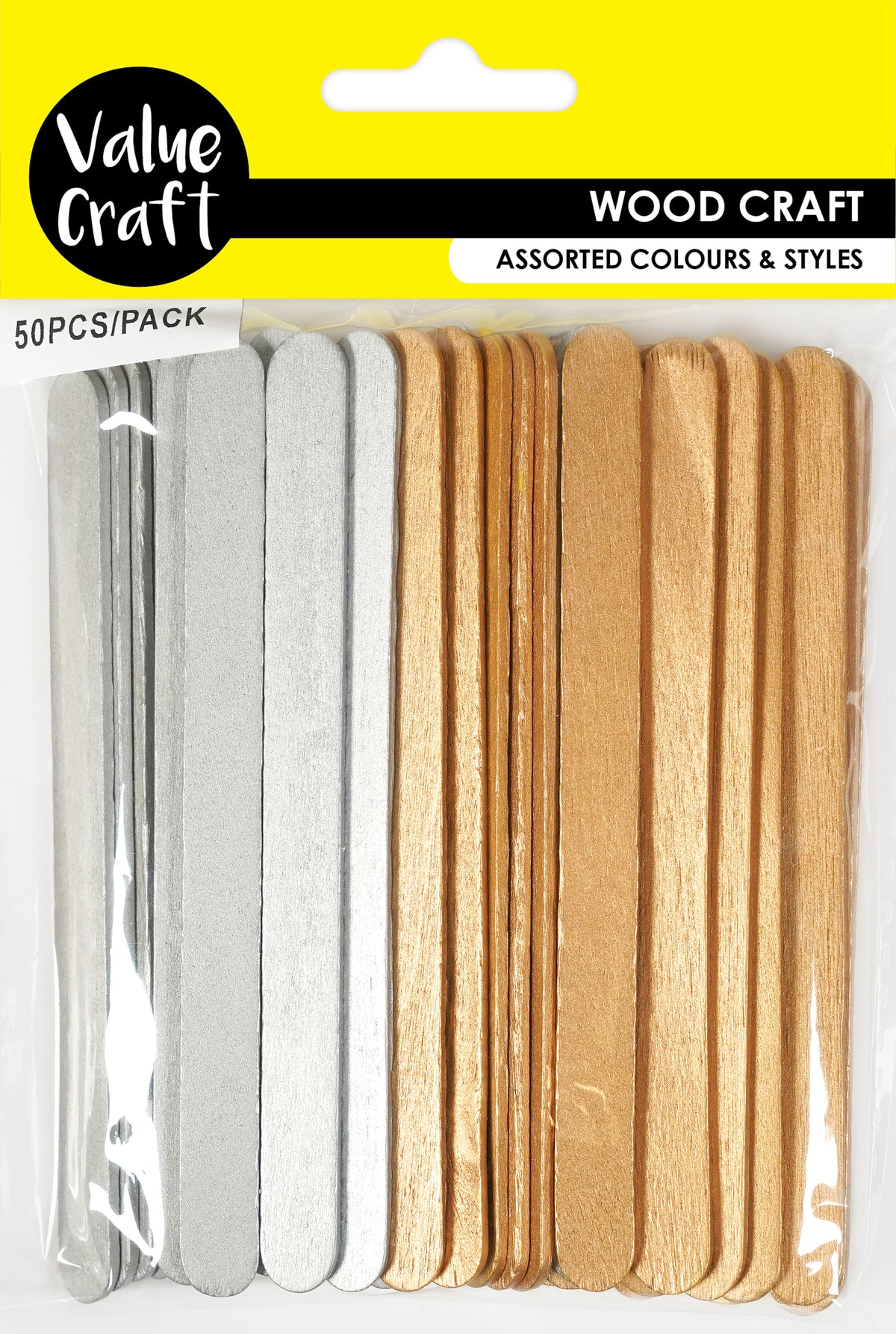 Lavender XMAS Wooden Icy Pole Pop Sticks, Metallic Colours 11.4cm, 50pcs Xmas