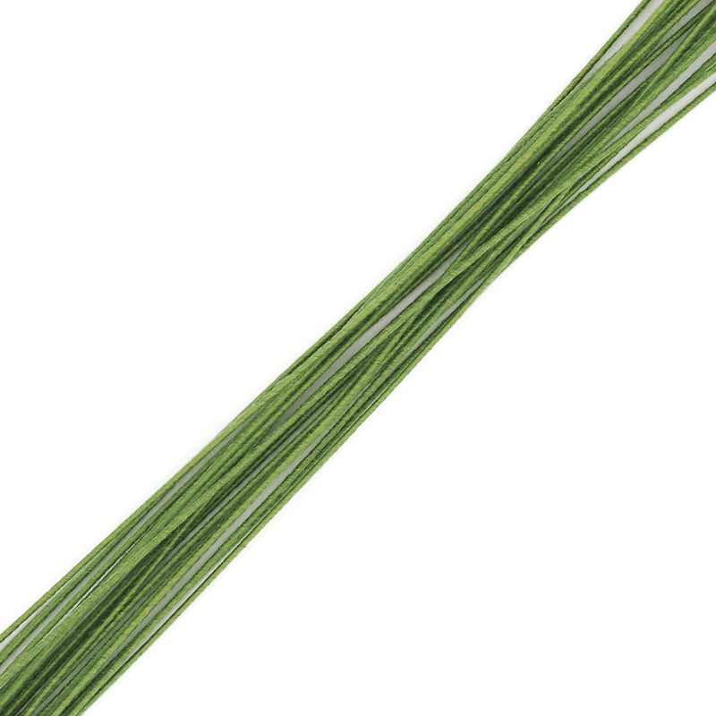 White Smoke Floral Wire Cloth Stem 22Ga Green 20Pcs Thread, String & Wire