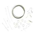 White Smoke Jewellery Findings Triple Pack Asst Slv Component 160Pc Charms and Pendants