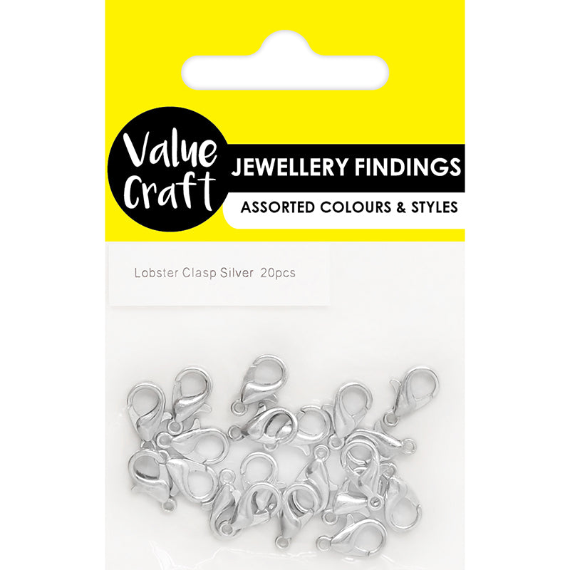 White Smoke Jewellery Findings Lobster Clasp Silver 20Pcs Charms and Pendants