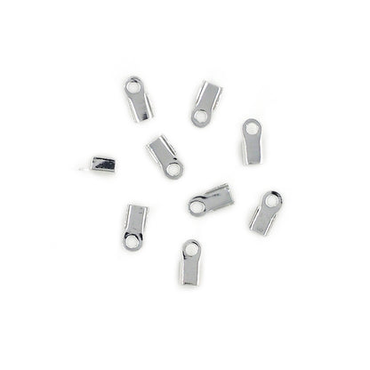 White Smoke Jewellery Findings 6Mm Chain Crimpers Silver 80Pc Charms and Pendants